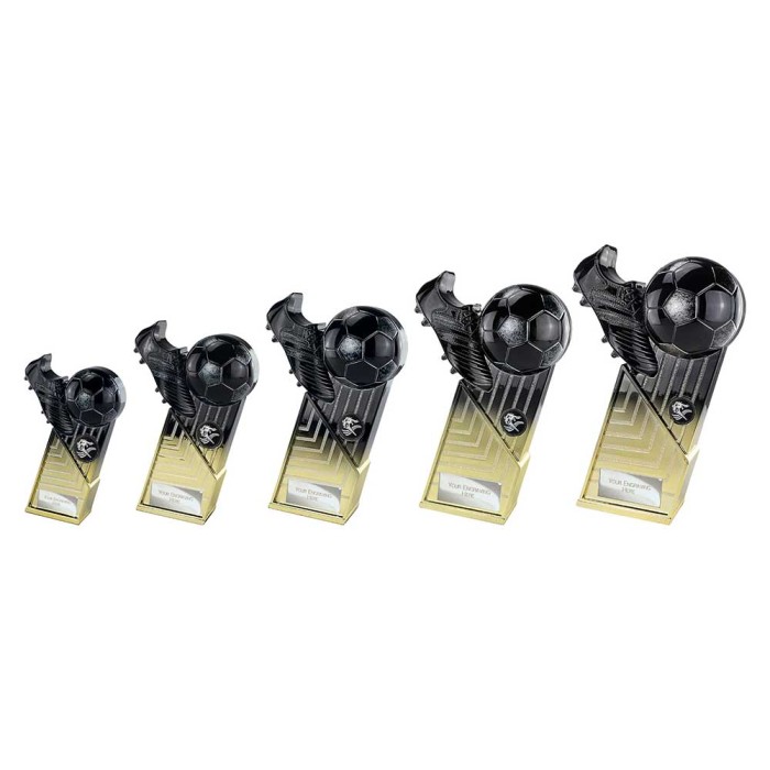 MARAUDERS CARBON BLACK & GOLD TROPHY - 5 SIZES - 16CM TO 28CM